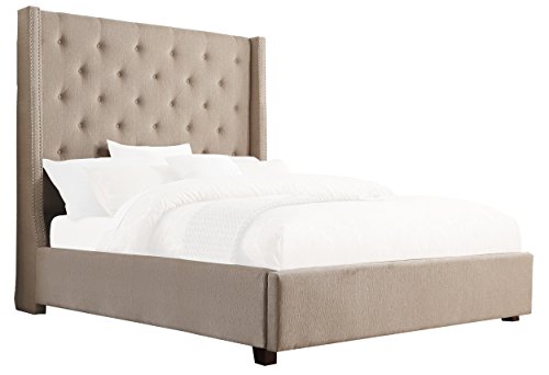 Homelegance Homelegance Fairborn Fabric Upholstered Platform Storage Bed, Cal King, Beige